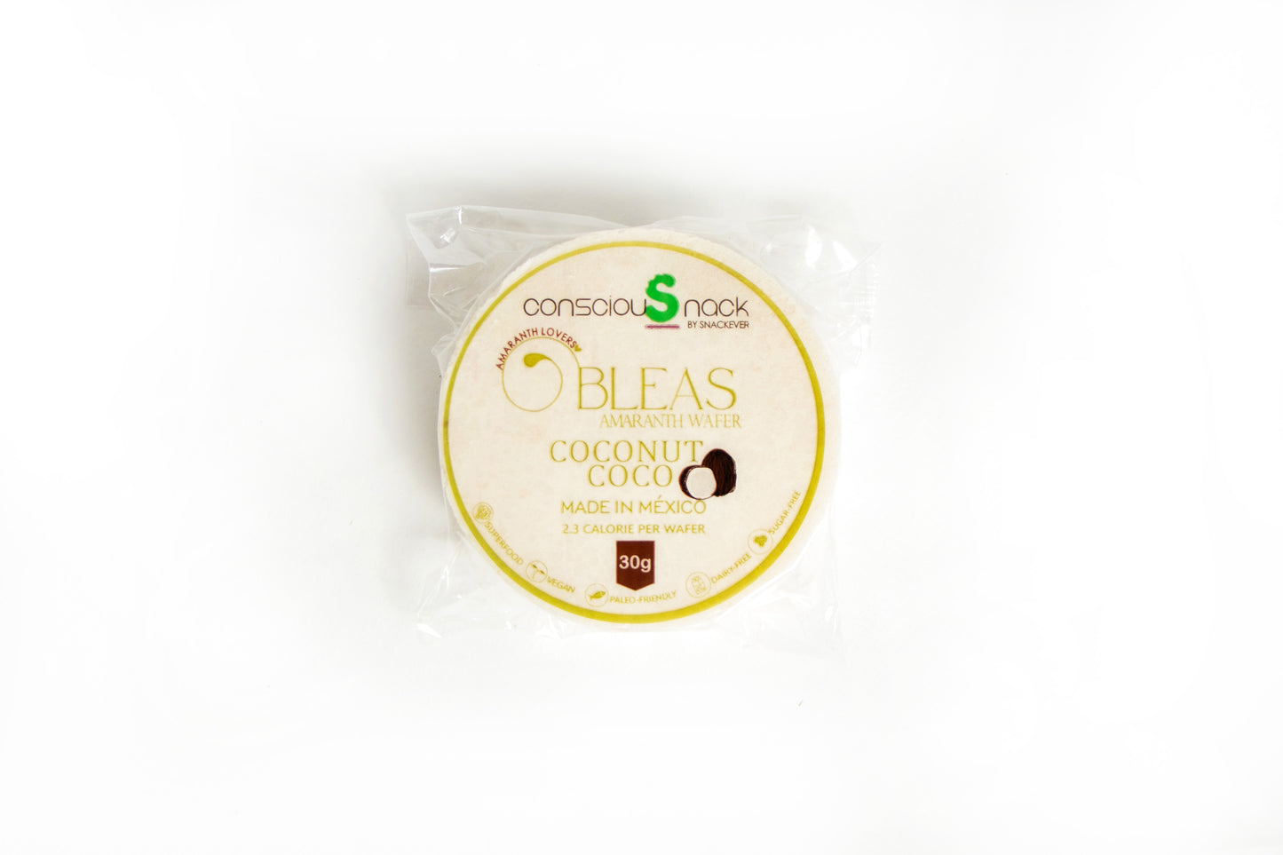 Amaranth Wafers Obleas Coconut ConsciouSnack 1 oz