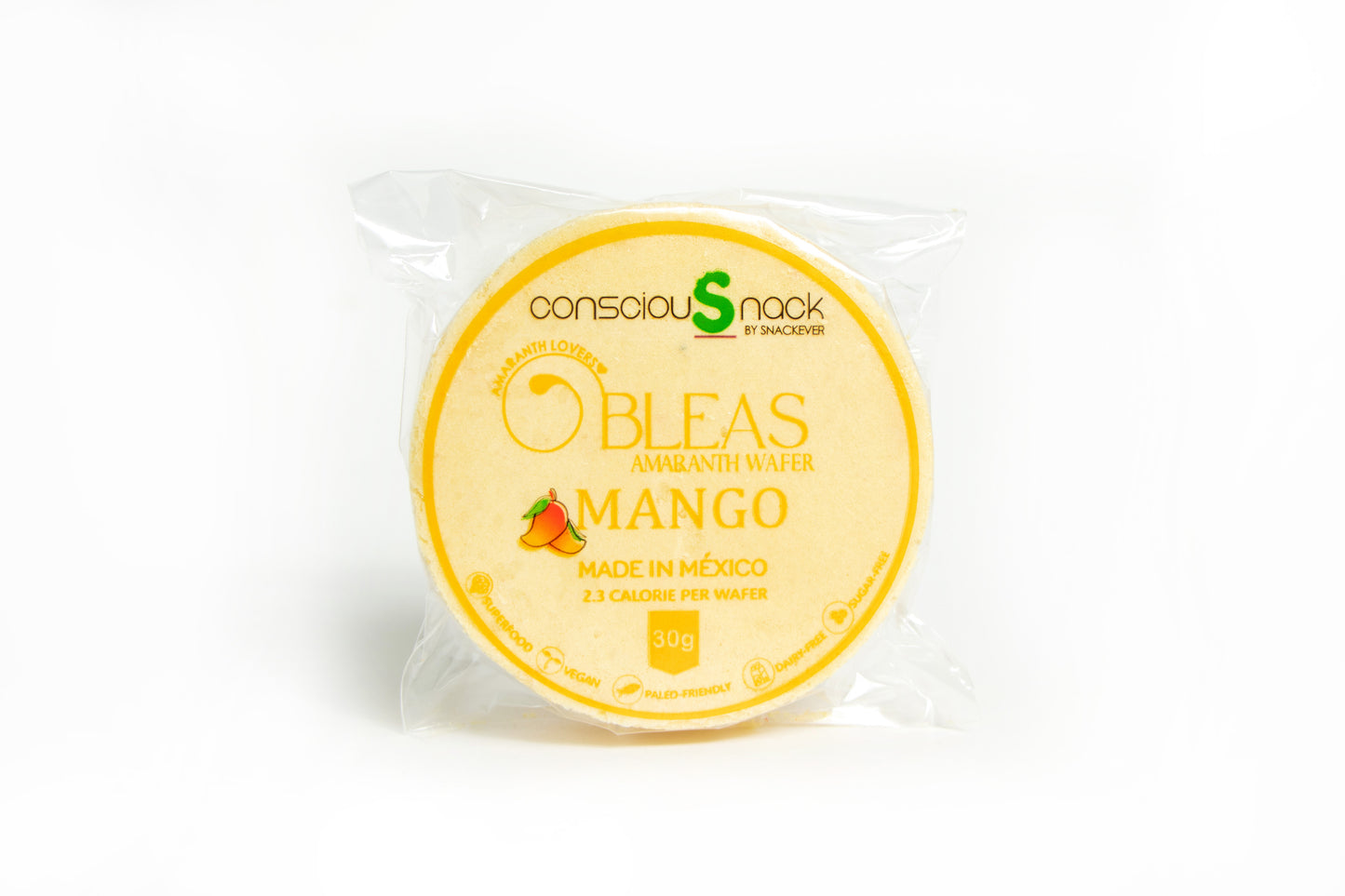 Amaranth Wafers Obleas Mango ConsciouSnack